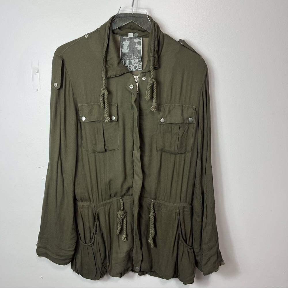 Young Fabulous & Broke Slouchy Utility Jacket size XS 1649